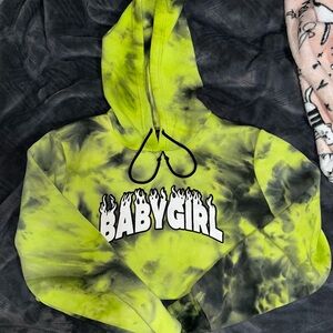 Rue21 Neon Tie-Dye Hoodie